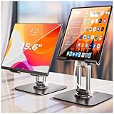 LISEN Tablet Ständer iPad Pro Stand Holder Halterung Tisch, Verstellbarer iPad Ständer für Tablets Portable Monitor-Ganzmetall Tablet Halterung Tisch für Alle Tablets iPad Pro 12.9,4-15.6 Zoll