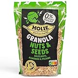 Holie Foods Knuspermüsli 'Nuts & Seeds' 350g | Nüsse und Samen Granola Haselnüsse, Mandeln & Pekannüsse Crunchy Müsli | Cornflakes ohne Zucker Knusper Müsli | Crunch Haferflocken & hohes Protein