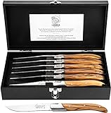 Laguiole Style de Vie Steakmesser Luxury Line, 6-teilig, Olivenholz