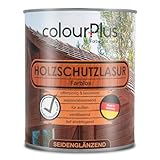 ColourPlus Holzschutzlasur außen 750 ml - Transparent - wetterfeste Holzschutzfarbe mit UV-Schutz für Gartenmöbel, Zäune und Carports - Holzlasur und Holzschutz Öl-Lasur für außen