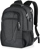 BIKROD Rucksack Herren, Schulrucksack Jungen Teenager, Wasserdichtem Schule 15.6 Zoll Laptop Rucksack mit USB Ladeanschluss, Backpack für Arbeit Reisen Wandern mit Anti Diebstahl Tasche