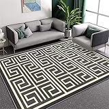 ROSURUG Kleiner Teppich Weihnachtsteppich Wohnzimmer-Schlafzimmer-Teppich, Innendekoration, Accessoires, Linienmuster-Design Carpets for Living Room(Grau 140X200CM)