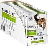 Perfect Fit Senior 7+ Katzennassfutter mit Truthahn und Karotten, 12 Portionsbeutel, 12x85g – Premium Katzenfutter nass, für ältere Katzen ab 7 Jahren, zur Unterstützung der Gesundheit