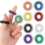 8 Stück Akupressur Ring Set, Massageringe für Finger Akupressurring, Massage Ring für Stress Reduzierstück und Förderung der Durchblutung, Fingermassage oder Zehenmassage