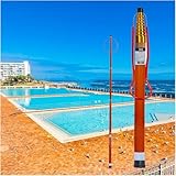 2 Pack Telescopic Swimming Pool Rod Life Saving Hook, 14 18 20 32ft Long Pool Lifeguard Rescue Equipment Help Struggling Or Drowning Swimmers, Night Luminous & Reflective Design(1.2-6.5m(4.9ft-21.3ft)