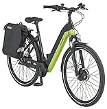 Prophete eC800 E-Bike | Erwachsene Elektrofahhrad Damen/Herren/Unisex | Pedelec City E-Bike 28' mit Frontmotor | 7-Gang Nabenschaltung | Schwarz