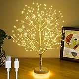 NEWNEN LED Baum Lampe, Lichterbaum Innen mit 255 Warmweißer LEDs, Dekobaum Belichtet Baumbeleuchtung USB Betrieben für Zuhause Party Geburtstag Hochzeit Innendekoration