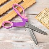 Tnfeeon Zackenschere, Scharfe Klingen aus Edelstahl, Ergonomische Griffe, Leichtes Design, Langlebige Konstruktion für Präzises Schneiden Beim Nähen, Sticken und Basteln (#12)