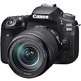 Canon EOS 90D Spiegelreflexkamera - mit Objektiv EF-S 18-135mm F3.5-5.6 IS USM (32,5 MP, 7,7 cm (3 Zoll) Vari-Angle Touch LCD, APS-C Sensor, 4K, Full-HD, WLAN, Bluetooth), schwarz