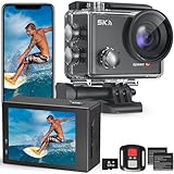 Hiicam Speed 10 Action Cam, 5K30FPS 30MP Actioncam 40M Unterwasserkamera Wasserdicht WiFi 170°Ultra Weitwinkel EIS Actionkameras Zoom 5X mit Fernbedienung und 2x1350mAh Akkus 64GB Speicherkarte