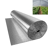 YRHome 10㎡ Isolierfolie Dämmfolie 1x10m Reflexionsfolie Heizung Alu Isoliertapete Aluminium Thermofolie Heizkörper 3-4mm Dicke Isolierungsfolie Wärmedämmung Wärmehaltung