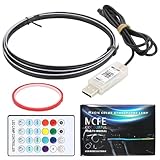 RGB -Auto -LED -Strip -Licht - Innenverteidiger, Glasfaserlichter, mehrfarbige LEED | App Control CAAR Lighting, Musikrhythmus LED -Licht, Innenraumliight mit verborgenem Design