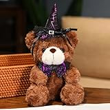 28cm Kuscheltier, Teddybär Puppe Niedliche Fliege Bär Kinder Puppe Puppe Geburtstagsgeschenk Halloween Teddybär mit Kürbis Plüschtier Süßes Stofftier Kuscheltiere zum Kuscheln & Spielen (2)