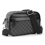 PU Umhängetasche Hohe Kapazität Tasche, Messenger Bags Schultertasche für Herren mit Sport wasserdicht Freizeit Brusttasche,Gürteltasche Büro kleiner Rucksack,für Arbeit Reisen