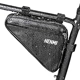 HENMI Fahrradtasche Rahmen, Dreieckstasche Fahrrad Wasserdicht, Rahmentasche Fahrrad für Telefon, Schlüssel, Snack, Werkzeug, Verwendung fahrradtasche rennrad für Stadtrad, Trekkingrad, Rennrad, MTB