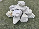 22 kg Quarzit Bruchsteine, Natursteine hell, Aquarium Deko Garten
