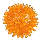 TRIXIE Blink-Igelball für Hunde, Orange, ø 5 cm, 50 Stunden leuchtdauer, Aktivierung bei Aufprall