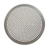 Pizzapfanne mit Löchern, 40,6 cm, runde Pizzapfanne für Ofen, Pizza-Backgeschirr, Pizza-Backblech Edelstahl, antihaftbeschichtet, perforiert, für Küche, Restaurant CnQ572 (Silver, One Size)