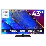MEDION 108 cm (43 Zoll) Fernseher (Smart TV, 4K, Dolby Vision HDR, Prime Video, Disney+, Dolby Atmos, DTS X, kompatibel mit Google TV, PVR, Bluetooth, MD 843400)