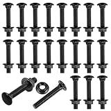 25 Stück Schlossschrauben M5x30mm Flachkopfschrauben - Flachkopfschrauben mit M5 Flanschmuttern für Bauwesen und Industriemaschinen