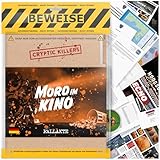 Cryptic Killers Krimi-Spiel Ungelöste Mordfälle, Untersuchung von Cold Case-Akten – Indizien/Hinweise für Ermittler, Verbrechen aufklären, Für Einzelspieler, Paar-Abende & Gruppen – Mord im Kino