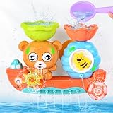 Gaethra Badewannenspielzeug, Badespielzeug Baby ab 1 Jahr, Wasserspielzeug Kinder Spielzeug ab 1 2 3 4 Jahr Mädchen Junge, Badewannen Spielzeug mit Saugnapf, Badespielzeug für Jungen Mädchen Geschenk