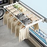 Faltbarer Wandtrockner mit 7 Aluminiumstangen, 85,5 x 42,9 cm, einziehbarer Handtuchtrockner für den Innen- und Außenbereich