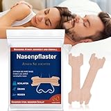 Nasenpflaster Schnarchen, Nasenstrips Besser atmen, Anti Schnarch Nose strips, Lindert Sofort Verstopfte Nase, Extra Starke Nose Strips Antiallergie Nasal strips für Besser schlafen [60 Stück