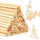 150 Stück Holzstäbchen Rund, 30 cm x 3 mm Rundholz Holzstab Holzstäbchen zum Basteln Rattanstäbchen Modellbau Handwerk Woodwork DIY Faschingsdeko Kindergeburtstag Hochzeit Geschenke