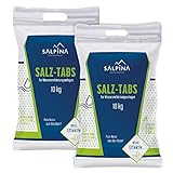 2 x SALPINA Salztabletten für Wasserenthärtungsanlagen 10kg im Sack (20kg), Entkalkung & Elektrolyse | hochreines Regeneriersalz (99,9% NaCl) mit Bester Löslichkeit für sauberes & weiches Wasser