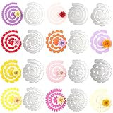 Große 3D-Metall-Stanzschablone mit Spiralblume, für Kartenherstellung, DIY, Scrapbooking, Prägeschablone, Stanzschablone, Metallschablonen, für Papierbasteln, Blumenformen, Scrapbook-Album, Dekoration