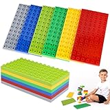 UVVRUR Bauplatte Platten Bauplatte für Bausteine, 12 Stück, 19 x 9,5 cm, Große Grundplatte Kompatibel mit großen Bausteinen Aller führenden Marken (12 Stück-6 Farbe)