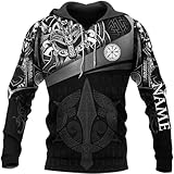 Wikinger Krieger Odin Rabe Herren Kapuzenpullover, 3D-gedrucktes Norse Quake Teen Kostüm, Ein Klassisches Harajuku-Sweatshirt Für Den Herbst.