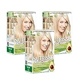 Garnier Nutrisse Pflegende Intensivtönung mit nährenden Fruchtölen, Coloration mit 8 Wochen Halt, Farbsensation Haarfarbe, 10.1A Extra Kühles Blond