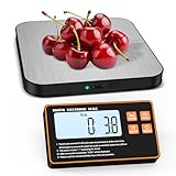 LOFICOPER Küchenwaage Digital, 15kg/1g Digitalwaage mit Separatem Magnetisches LCD-Display, Lebensmittelechter Edelstahl, 6 Einheiten, Tara-Funktion, für Kochen, Backen