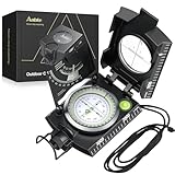 Anbte Kompass Militär mit Klinometer Professioneller Marschkompass IP65 Compass mit Tragetasche Wasserdicht Navigation Compass für Jagd Camping Wandern Outdoor-Aktivitäten (Schwarz)