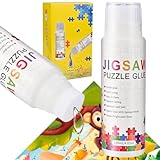 Faburo Puzzlekleber, 240 ml Puzzle Kleber Transparent Set mit Schwammkopf, Puzzle Kleber für Aufkleben und Aufhängen von Puzzles, Geeignet für Kinder und Erwachsene, Puzzlekleber für 1000/2000 Teile