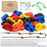 Trymaker Klettergriffe, Kinder Klettersteine für Kletterwand, Kleine Größe 20 Stück Kletterwandgriffe Set für Kinder Erwachsene Outdoor