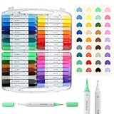 Generisch Acrylstifte für Steine Wasserfest Filzstifte Kinder: Textilstifte Waschmaschinenfest 36 Farben,Porzellanstifte Spülmaschinenfest,Doppelfasermaler für Keramik Bemalen Diy