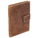 GoBago Brieftasche Leder RFID-Datenschutz große Geldbörse Reisepass Geldbeutel Kartenfächer