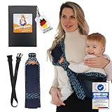 GUBBY GUPS® Ergonomische praktische Babytrage V3.0 für schnelle Einsätze - Tragetuch Baby neugeboren Baby Tragegurt Kleinkind bis 15 KG, Hüftsitz Baby Trage Tragesystem