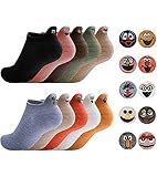 Sporzin Socken Damen 35-38 Sneaker Socken Damen 39-42 Lustige Socken 10 Paar Bunte Socken Damen Witzige Socken Crazy Socks - Smiley, Herzförmig, Welpen, Tier, Baumwolle