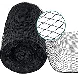 GRTHTATI Teichnetz Feinmaschig (10x10mm), 30g/m² Robust, Witterungs & UV-Beständig Vogelnetze Vogelschutznetz Engmaschig Gartennetz Laubnetz Obstbaumnetz Taubennetz Netz (Schwarz, 4m x 5m)
