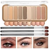 9 Farben Nudetöne Lidschatten Palette Matte Eyeshadow Palette Langlebiges Nude Lidschatten-Set Augen-Make-up-Palette Wasserdichte Lidschatten Kosmetikpalette(#4 Milk Tea)