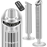 KESSER® Turmventilator mit Fernbedienung | 90° Oszillationswinkel | 3 Stufen | 90 cm |+ Timerfunktion | Turbo-Funktion | Säulenventilator Standventilator Luftkühler Ventilator Towerventilator