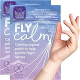 Laki Naturals Fly Calm Patch (2er-Pack, 8 pro Packung) | Pflanzliche Inhaltsstoffe für Flugreisen Stress | Beruhigen Sie Ihre Angst vor dem Fliegen