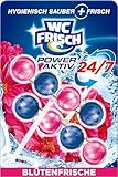 WC-Frisch Kraft Aktiv Duftspüler Blüten-Frische (2*50 g), WC Reiniger für Reinigung bei jeder Spülung, Duftsteine für langanhaltend frischen Duft, + 50 % Anti-Kalk Effekt*