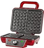 Gadgy Belgisches Waffeleisen, 1000W für 2 Belgische Waffeln, 23 x 16,8 cm, verstellbare Temperatur, LED-Anzeige, sicherer, hitzefester Griff, Ideal für köstliche Party-Desserts und Frühstückswaffeln