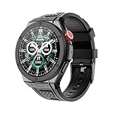 AIWR Cynex Smartwatch, 3,6 cm (1,43 Zoll), AMOLED GPS, mit KI-Watch-Faces, ENC Bluetooth Call, ChatGPT-Assistent, Herzfrequenz, SpO2 Schlafüberwachung, 5 ATM wasserdicht, für Android iOS (schwarz)