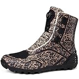 Hiuzylqx Motorradschuhe Herren Motorradstiefel Leder wasserdicht rutschfest atmungsaktiv mit Schaltpolster, rutschfeste Sohle,C,41 EU